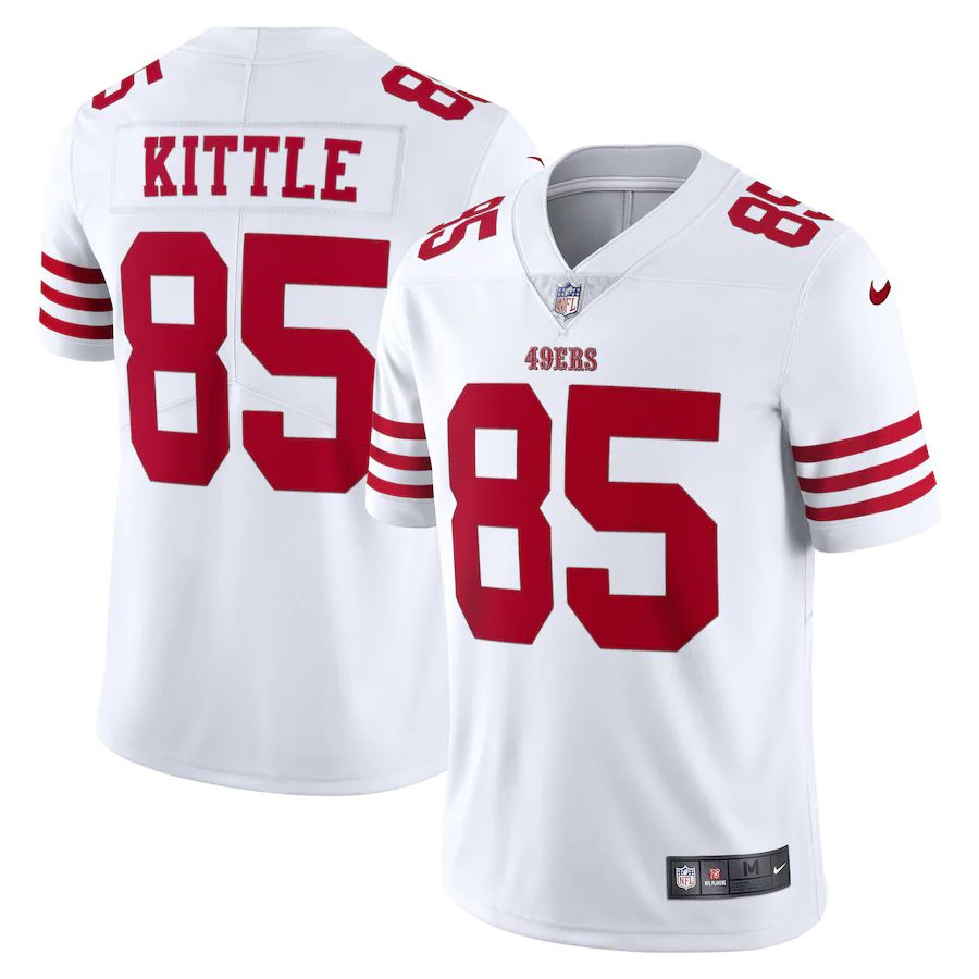 Men San Francisco 49ers #85 George Kittle Nike White Vapor Limited NFL Jersey